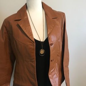 Wilson Leather Maxima Brown Genuine Leather Jacket